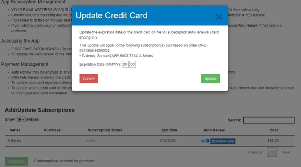 How to Update Credit Card
